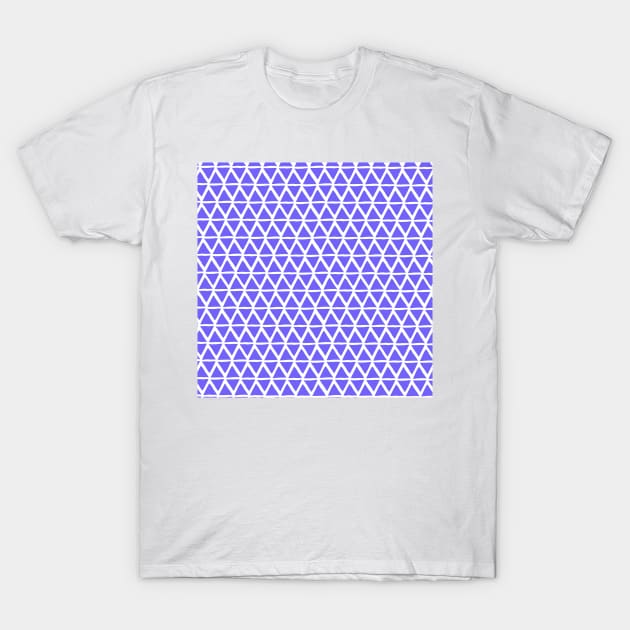 Indigo violet summer geometric T-Shirt by hamptonstyle